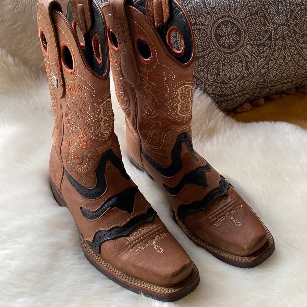WILD WEST BOOT LEATHER COWBOY MEN SIZE 7